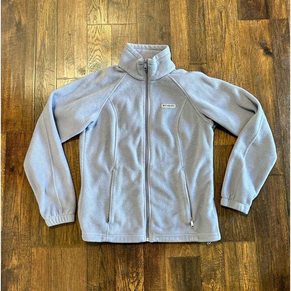 Columbia sportswear pale purple fleece full zip jacket, size M